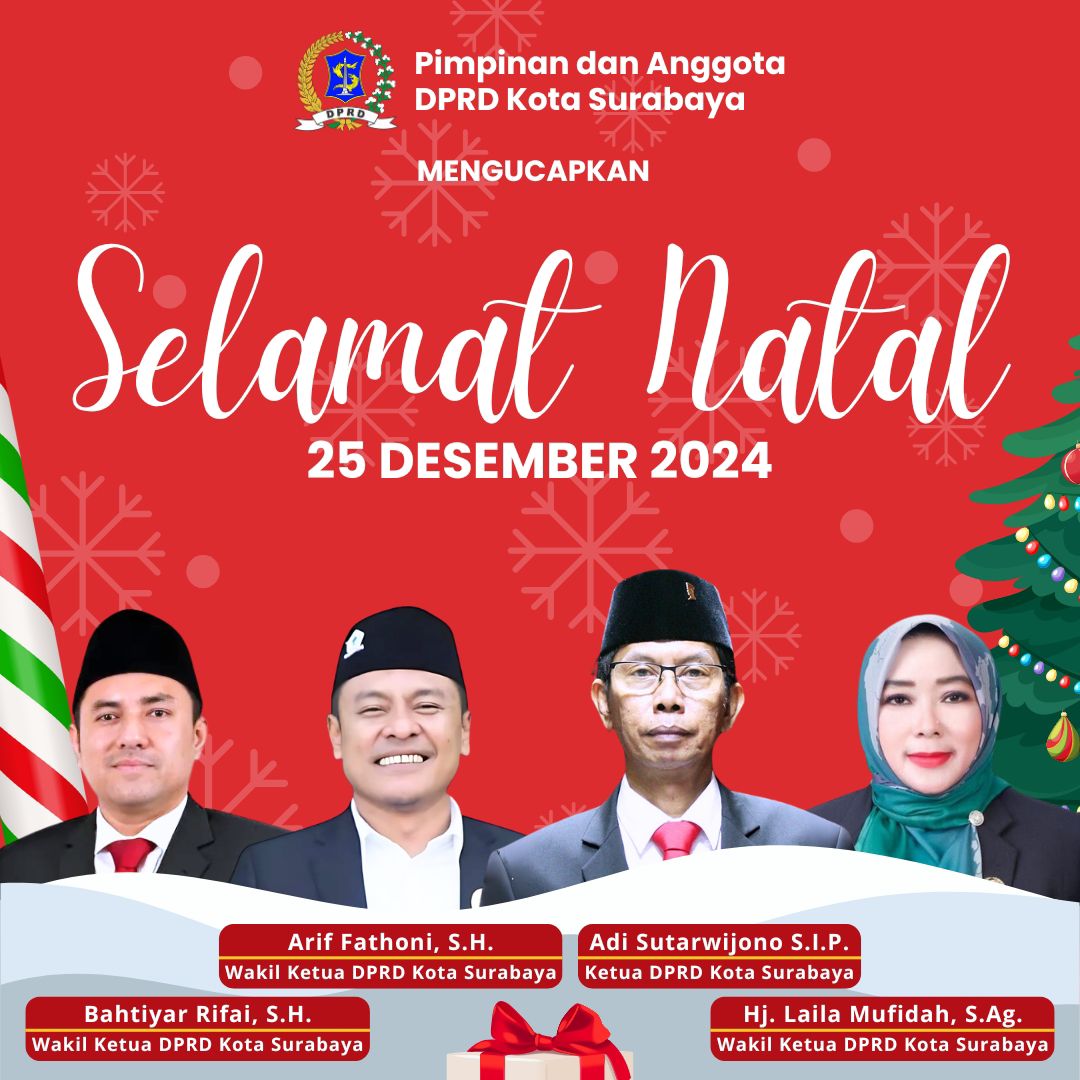 Ucapan Selamat Hari Natal 2024 oleh Pimpinan dan Anggota DPRD Kota Surabaya