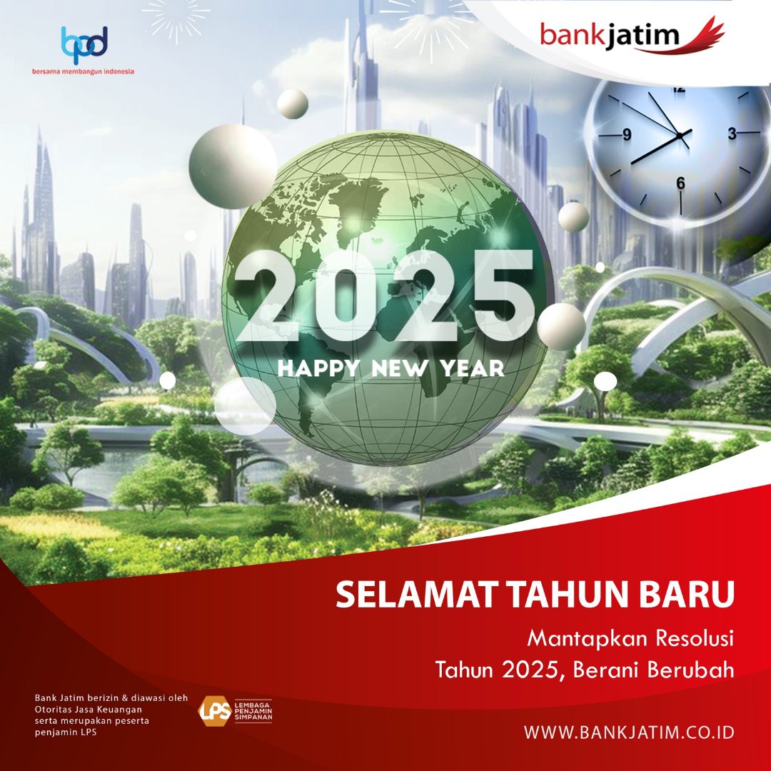 Ucapan Selamat Tahun Baru 2025 oleh Bank Jatim