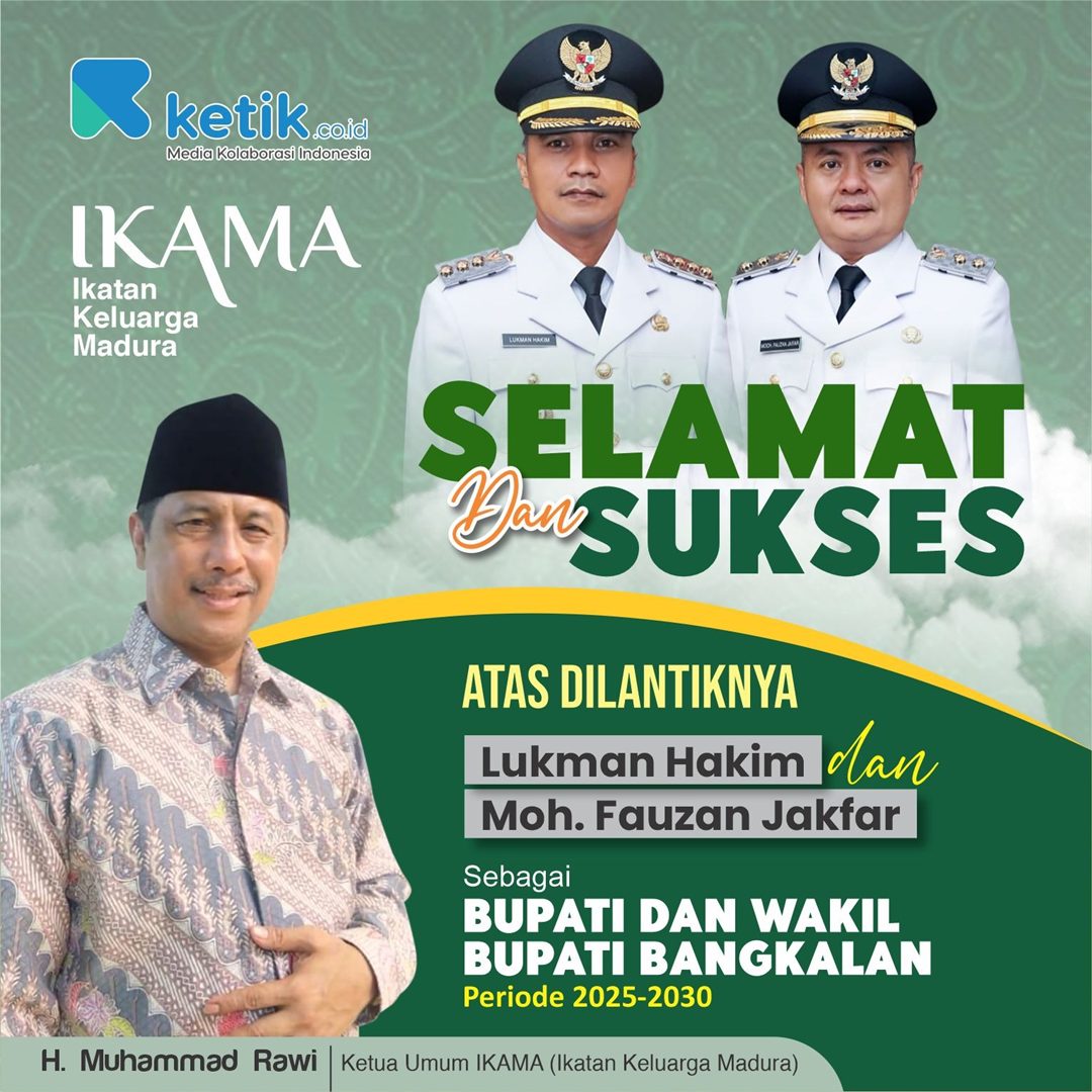 Selamat & Sukses atas dilantiknya Bupati dan Wakil Bupati Bangkalan Periode 2025-2030 oleh IKAMA (Ikatan Keluarga Madura)