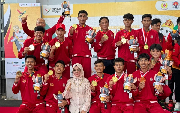 Thumbnail Berita - Tim Sepak Takraw Sulsel Raih Medali Emas PON 2024 Usai Kalahkan Jatim di Final