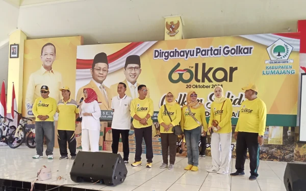 Thumbnail Berita - Dihadiri Bunda Indah dan Mas Yudha, 1.323 Orang Ikut Senam Partai Golkar