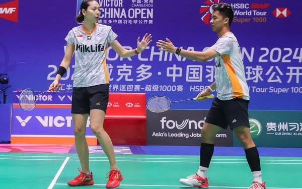 Thumbnail Berita - Pembalasan Pasangan Indonesia di Hari Pertama BWF World Tour 2024, Dejan/Gloria Bantai Hiroki/Natsu