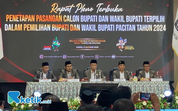 Thumbnail Berita - KPU Pacitan Tetapkan Pasangan Cabub Cawabup Terpilih dalam Pilkada 2024