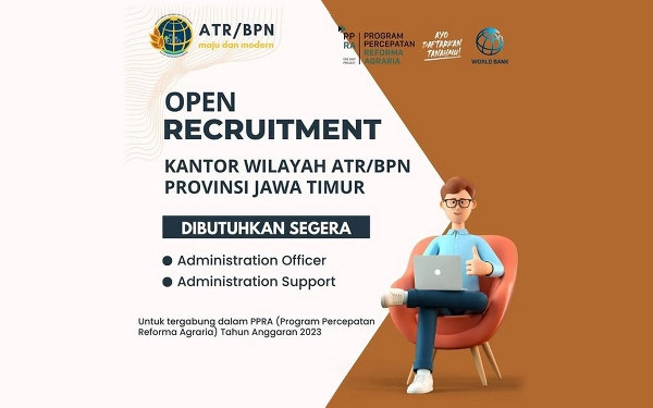 Thumbnail Berita - Loker Staf Administrasi Kantor BPN Provinsi Jatim, Simak Informasinya!